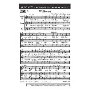 Willkomm / Auf Wiedersehn : Seid willkommen, liebe Bruder / Wiedersehn ist ein schones Wort