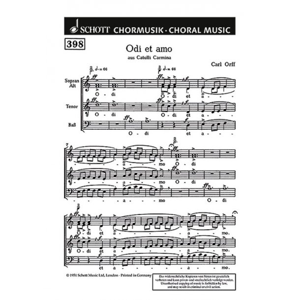 Odi et amo : from Catulli Carmina