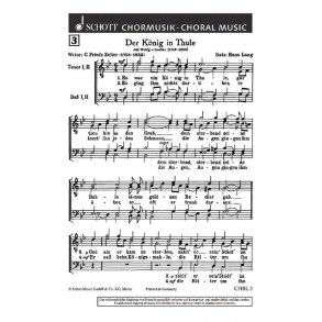 Der Konig in Thule : Es war ein Konig in Thule