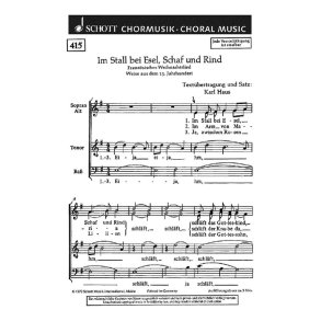 Europaische Weihnachtslieder : 4. Im Stall bei Esel, Schaf und Rind (Frankreich, 13. Jh.)