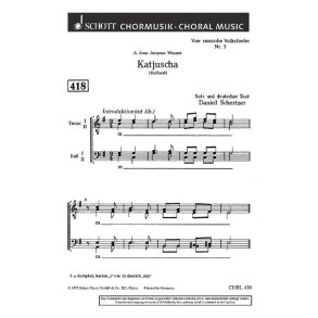 Vier russische Volkslieder : 3. Katjuscha