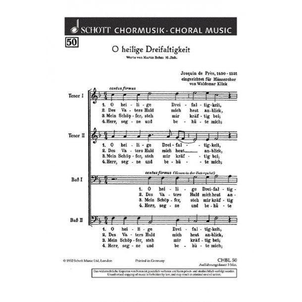 O heilige Dreifaltigkeit : (16. Jh.)