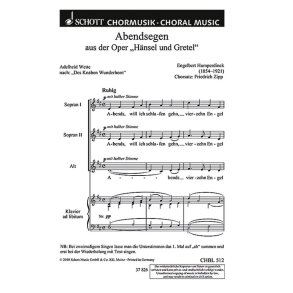 Abendsegen : Abends, will ich schlafen gehn (aus Hansel und Gretel)