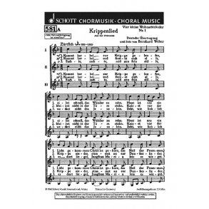 Vier kleine Weihnachtslieder : 1. Krippenlied / 2. Schweigt fein still