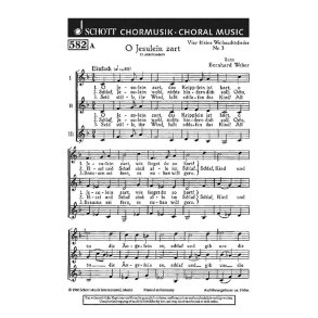 Vier kleine Weihnachtslieder : 3. O Jesulein zart / 4. Ave Maria zart (17. Jh.)