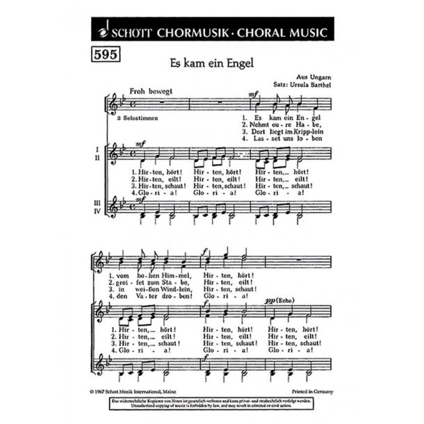 Es Kam Ein Engel Vom Hohen Himmel : (Ungarn)