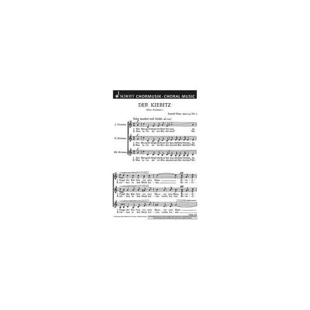 Sechs Lieder op. 44 : 3. Der Kiebitz Der Herrgott hangt die Sonn' heraus