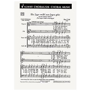 Ein Jager wollt' zum Jagen gehn : nach dem englischen Volkslied The keeper would a-haunting go