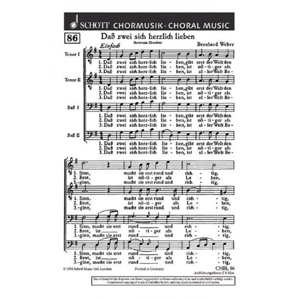 Dass zwei sich herzlich lieben