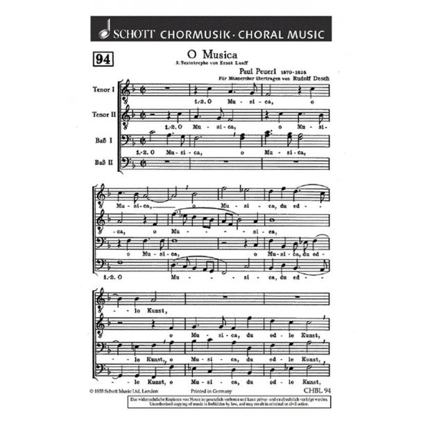 O Musica, du edle Kunst