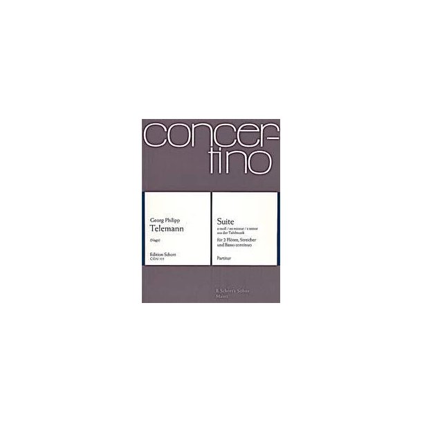 Suite E minor : from the Tafelmusik