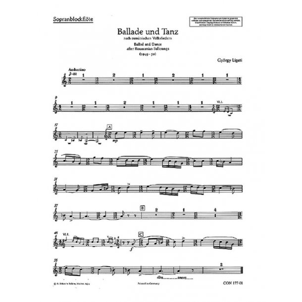 Balada si joc : (Ballad and Dance)