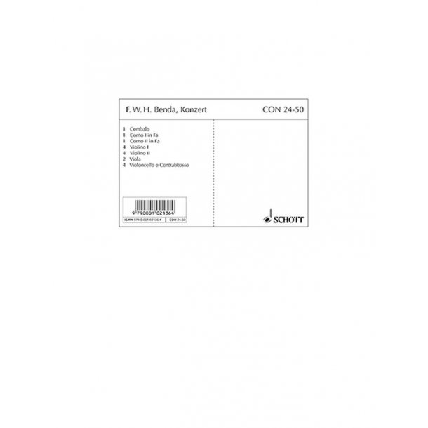 Konzert F-Dur : fr&uuml;her Georg Benda zugeschrieben