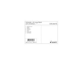 Ein ewig Ratsel will ich bleiben...