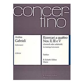 Ricercari a quattro : Nos. II (hypodorisch), III (hypodorisch) et V (hypolydisch)