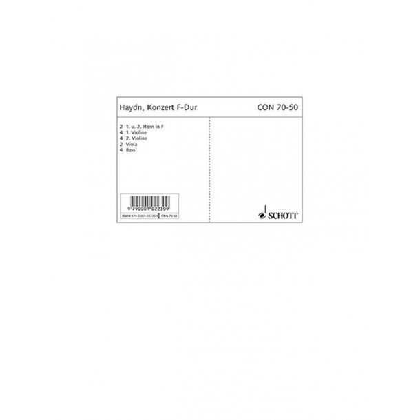 Konzert F-Dur Hob. XVIII: 3