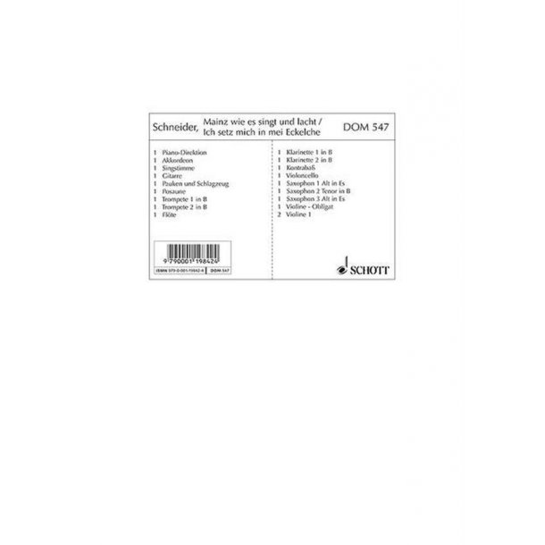 Mainz, wie es singt und lacht - : Ich setz mich in mei Eckelche