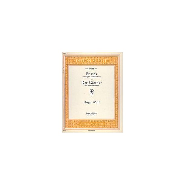 Er ist's-Der G&auml;rtner : Fr&uuml;hling l&auml;sst sein blaues Band-Auf ihrem Leibr&ouml;sslein