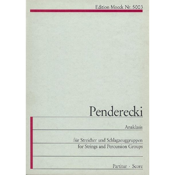 Anaklasis : for strings and percussion groups