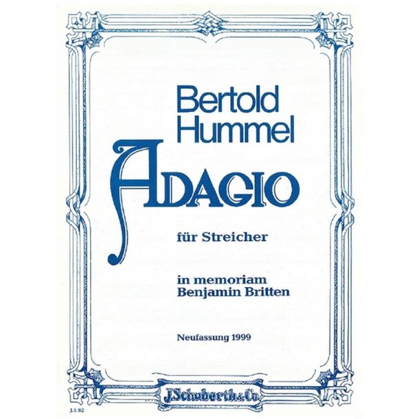 Adagio for Strings op. 62a : in memoriam Benjamin Britten