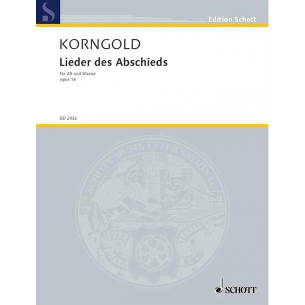 Lieder des Abschieds op. 14 : for medium voice and piano