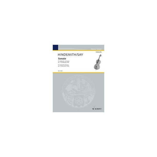 Sonata op. 11 : for violoncello and piano by Paul Hindemith. First version 1919