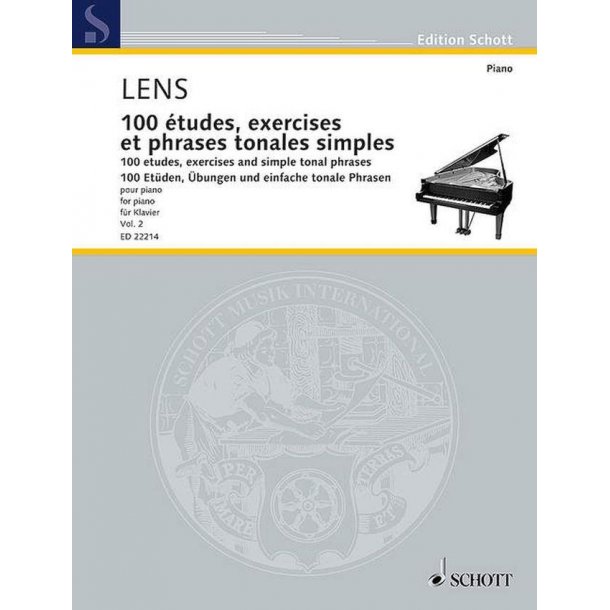 100 &eacute;tudes, exercises et phrases tonales Vol. 2 : pour piano