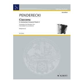 Ciaccona - In Memoriam Giovanni Paolo II : Transkription Für Akkordeon