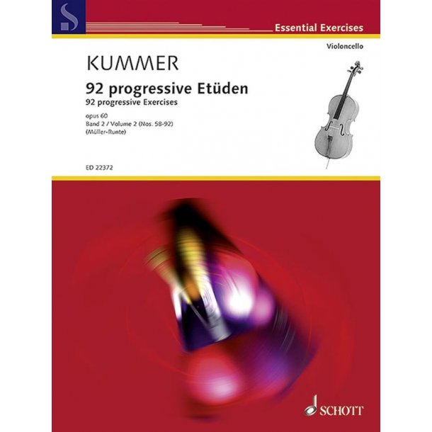 92 Progressive Et&uuml;den Op. 60 Band 2 (Nr. 58-92) : Mit Begleitung Eines Zweiten Violoncellos