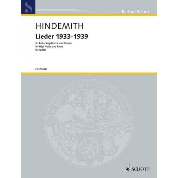 Lieder 1933-1939