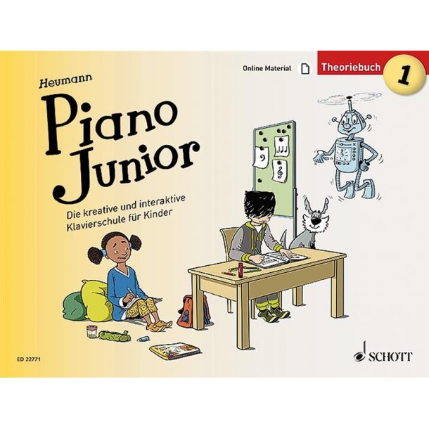 Piano Junior: Theoriebuch 1 Band 1 : Die kreative und interaktive Klavierschule f&uuml;r Kinder