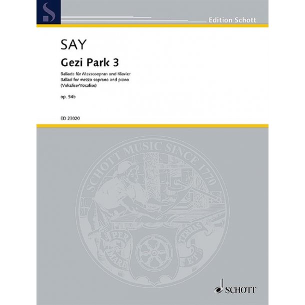 Gezi Park 3 op. 54b : Ballad - Version for mezzo-soprano and piano