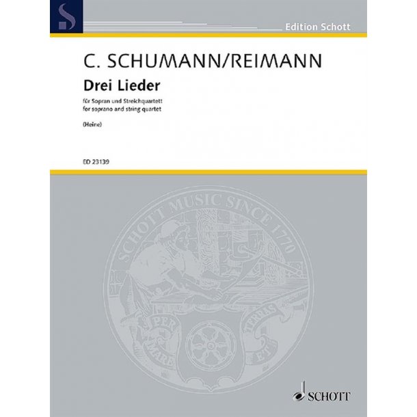 Drei Lieder : von Clara Schumann nach Gedichten von Heinrich Heine