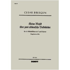 Kleine Musik : uber 2 altdeutsche Volkslieder