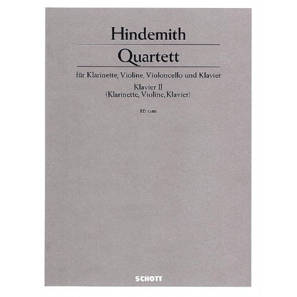 Quartet : for Clarinet, Violin, Violoncello and Piano. Transcription