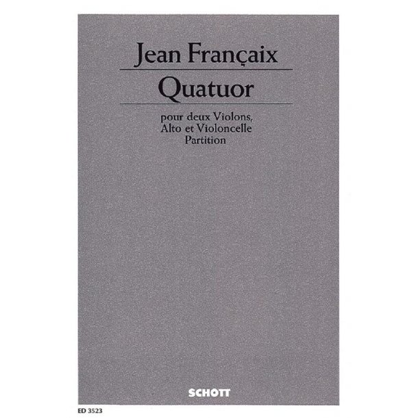 Quartet : for two violins, violo and violoncello