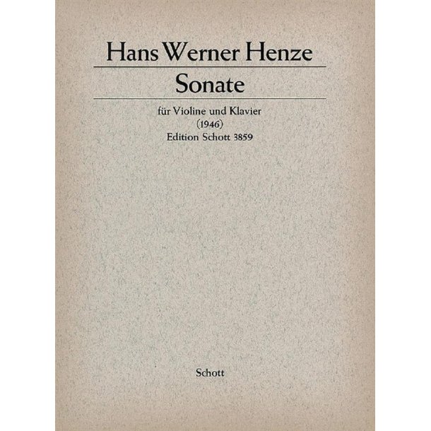 Sonata : for violin and piano