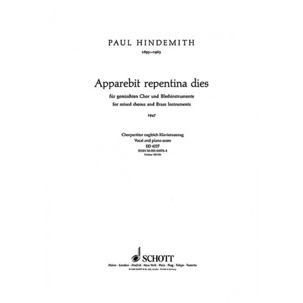 Apparebit repentina dies : for mixed chorus and brass instruments