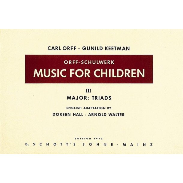 Music for Children Vol. 3 : Major - Triads