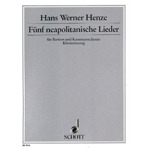 Cinque canzoni napoletane : Five Neapolitan Songs