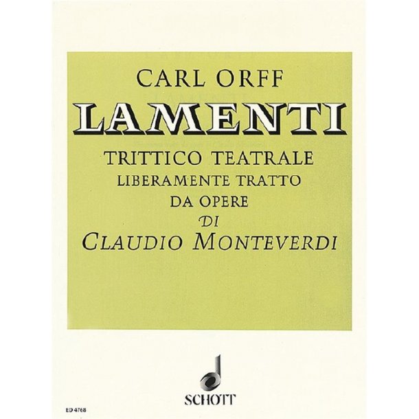 Lamenti : Trittico teatrale liberamente tratto da opere