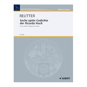 Sechs spate Gedichte : of Ricarda Huch