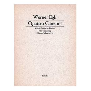 Quattro Canzoni : 4 italienische Lieder