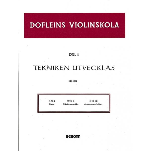Dofleins Violinskola Band 2 : En studiegang for violinspelet - Tekniken utvecklas