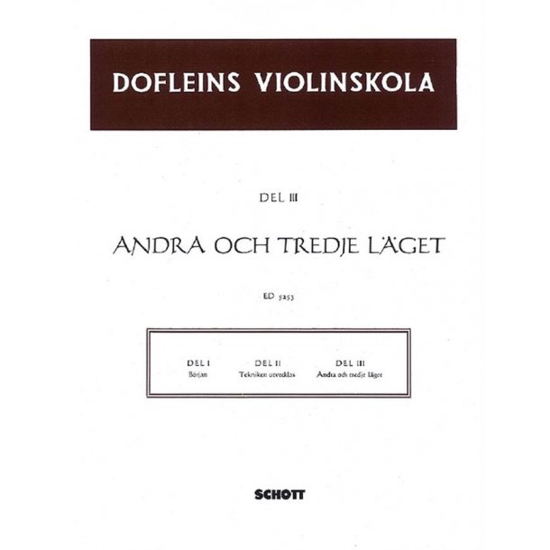 Dofleins Violinskola Band 3 : En studiegang for violinspelet - Andra och tredje laget