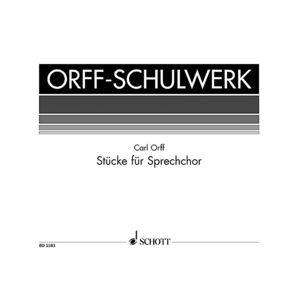 Orff Stucke Fur Sprechchor