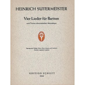 Vier Lieder : nach Texten schweizerischer Minnesänger