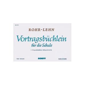 Vortragsbuchlein fur die Schule Band 1 : Beiheft zum Flotenbuchlein fur die Schule