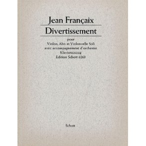 Divertissement : for violin, viola, violoncello avec wind instruments, drums, harp and double bass