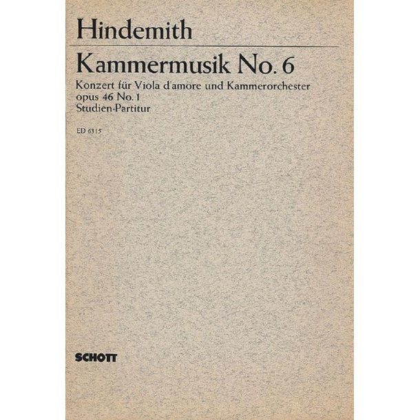 Kammermusik N. 6 Op. 46 N. 1 (8 )